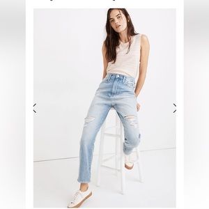 Madewell The Momjean in Gilford Wash: Ripped Edition